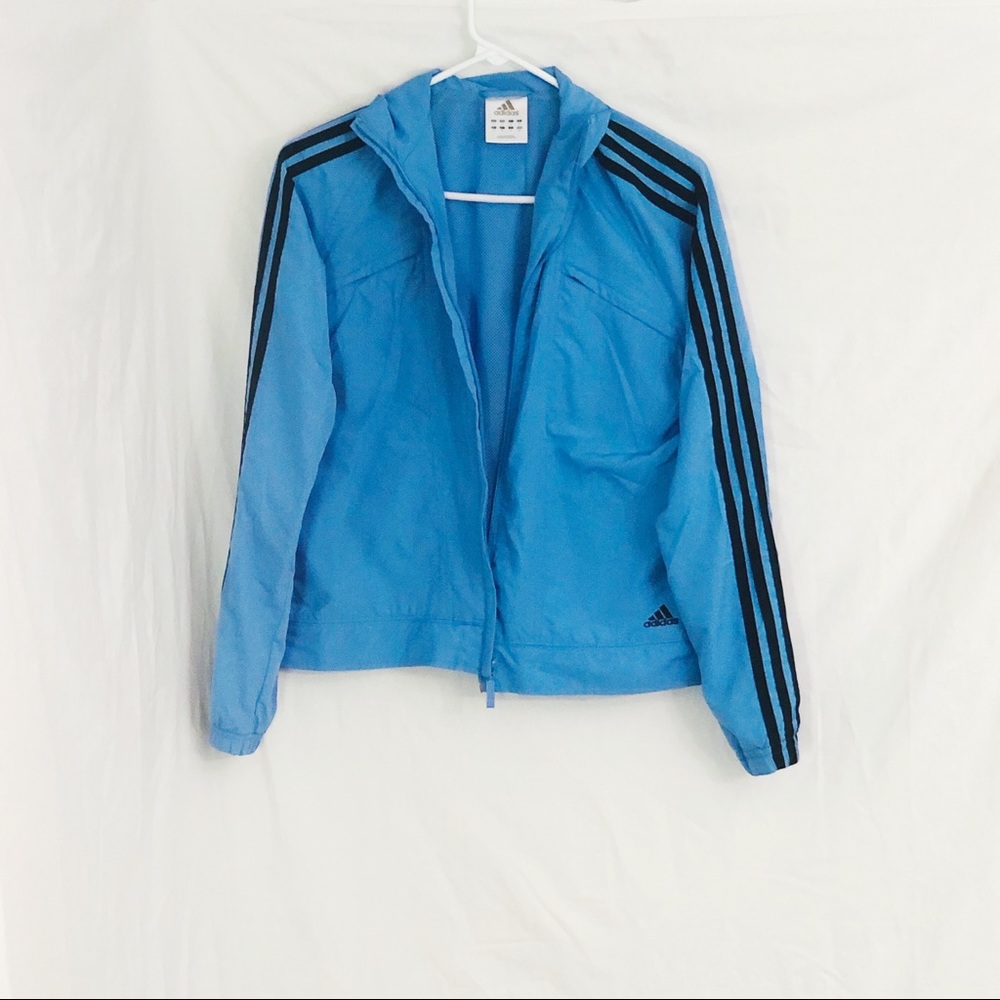 Adidas Light Blue & Black Jacket Size Small